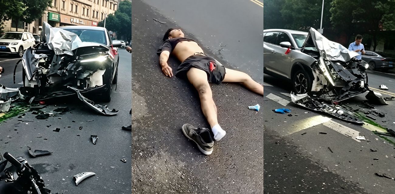 炸裂车祸现场 男骑士迎面硬刚SUV 命根子当场被磨烂 这辈子也当不了男人了！