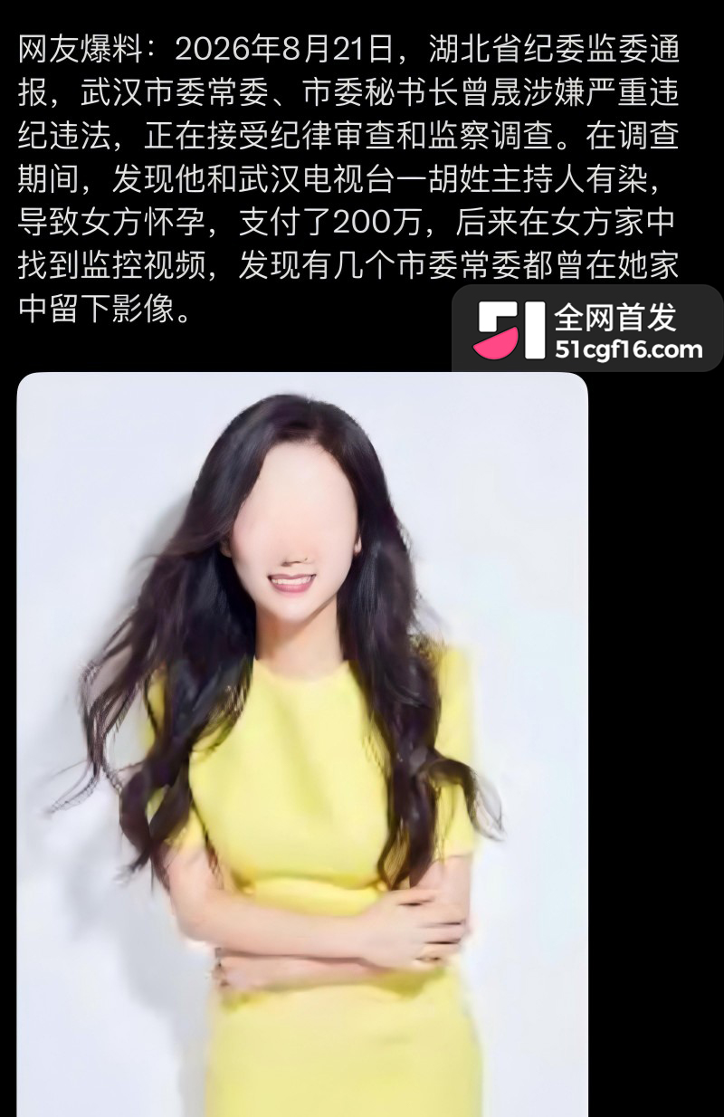武汉市委秘书长 曾晟 与主持人情妇胡颖 丑闻曝光8