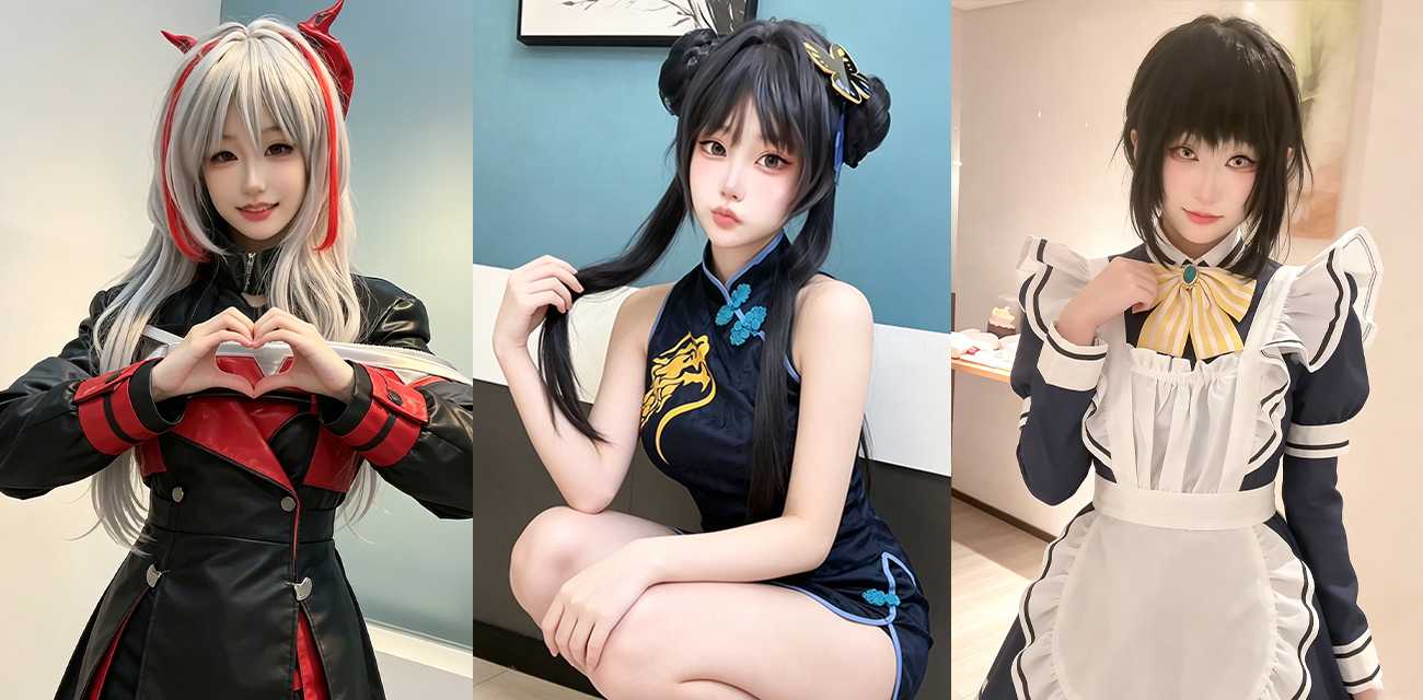 抖音顶级魅魔 栗栗子 cos露出合集 各种制服轮番上阵 丝袜露奶别样骚情